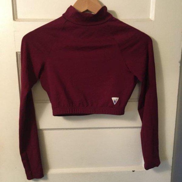 Crop Mock Neck Long Sleeve - Picture 2 of 5